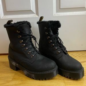 Dr. Marten’s Platform faux fur lined lace up boots